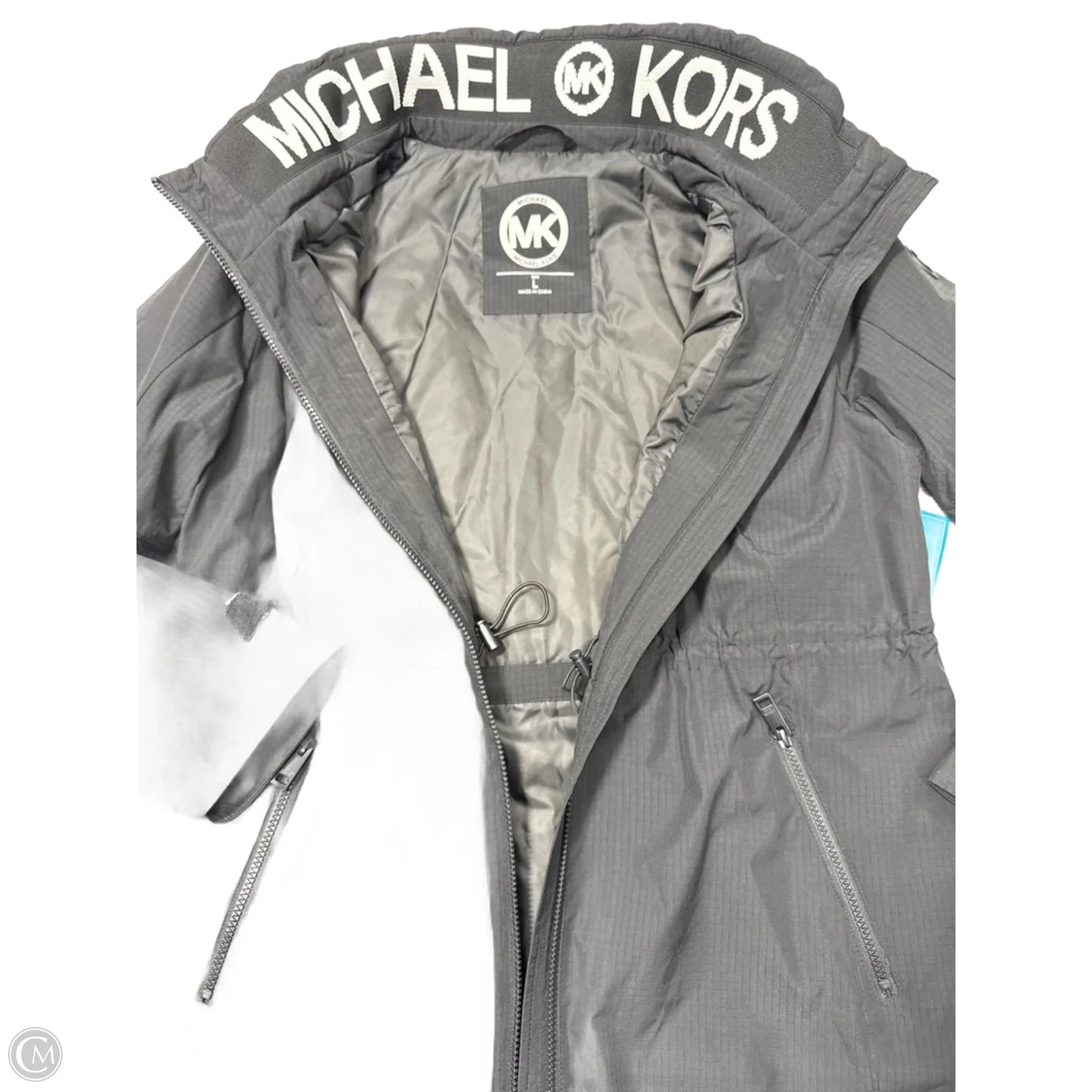 Coat Designer By Michael Kors In Black, Size: L