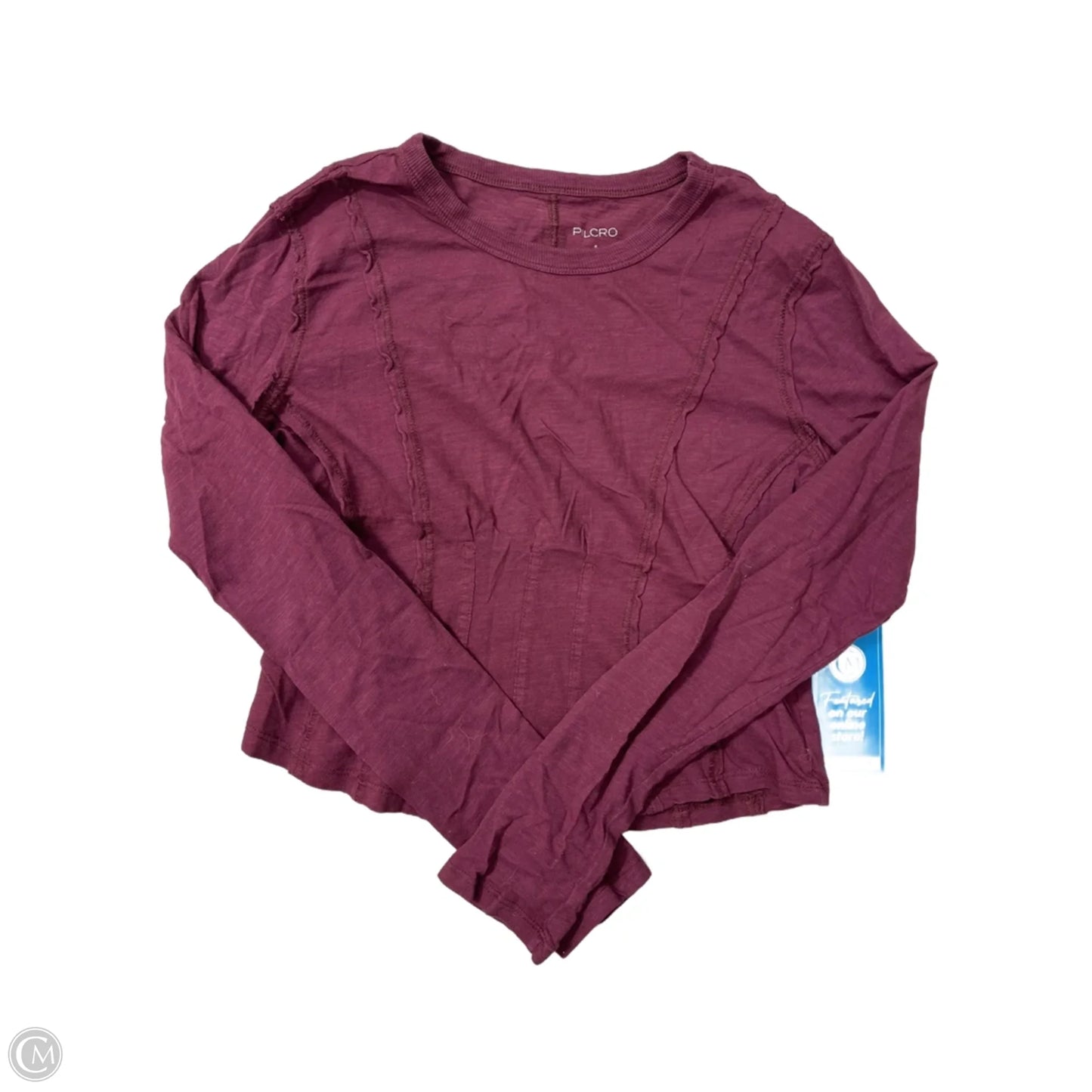 Top Long Sleeve By Pilcro In Maroon, Size: S
