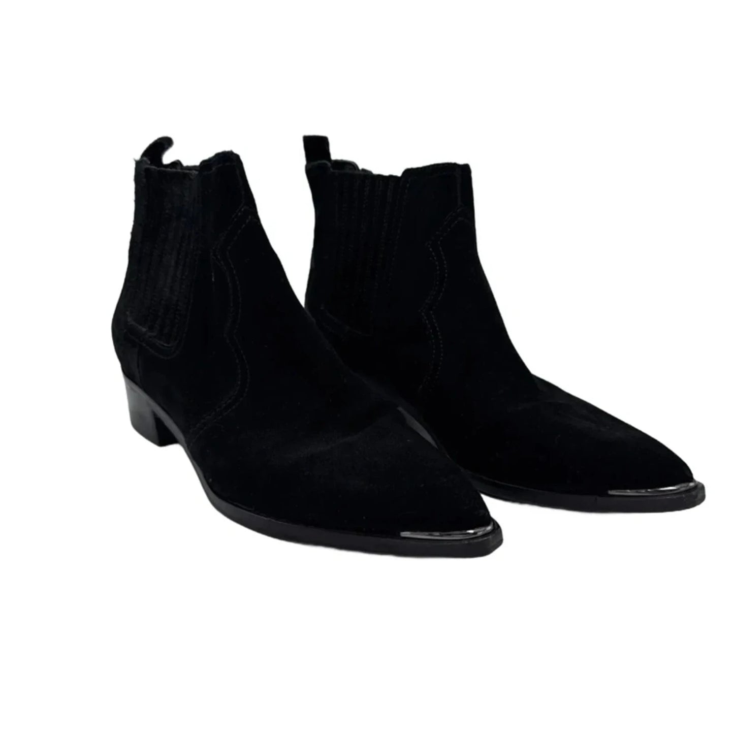 Boots Ankle Heels By Marc Fisher In Black, Size: 6.5