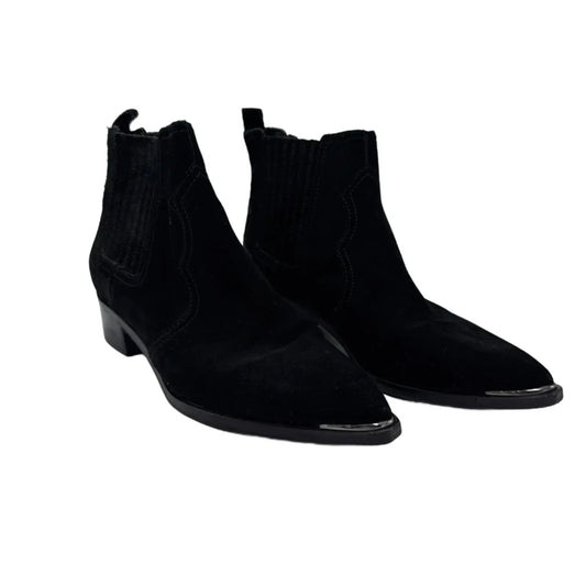 Boots Ankle Heels By Marc Fisher In Black, Size: 6.5