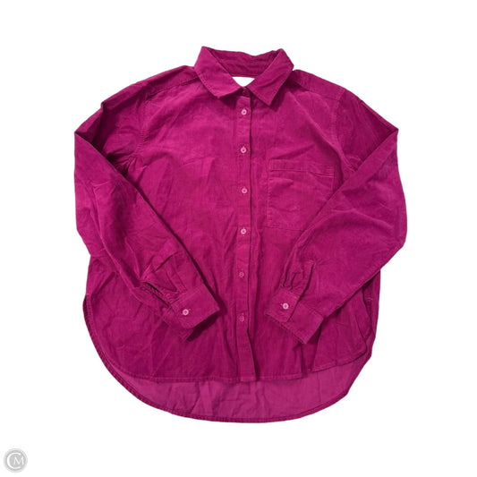New! Blouse Long Sleeve By Loft In Purple, Size: M