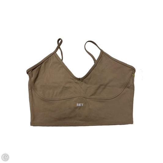 Athletic Bra By Set Active In Tan, Size: Xl