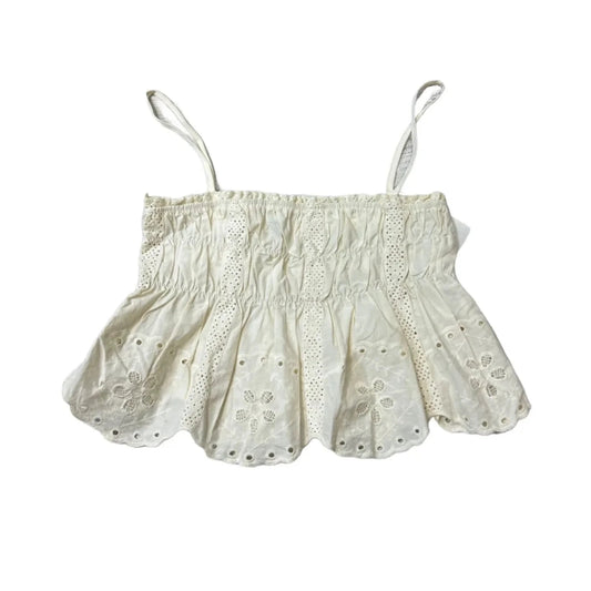 Top Sleeveless In Cream, Size: S