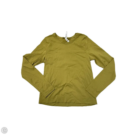 Athletic Top Long Sleeve Collar By Athleta In Green, Size: S
