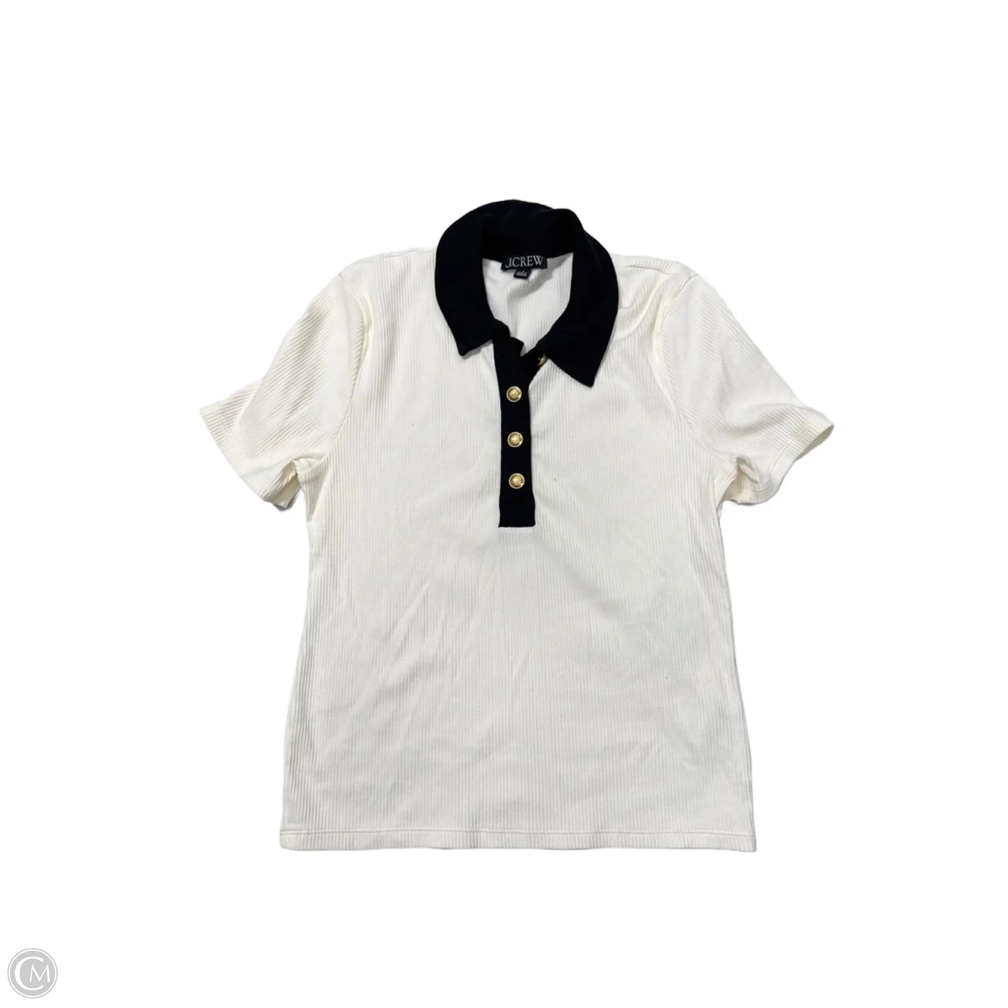 Top Short Sleeve By J. Crew In Cream, Size: L
