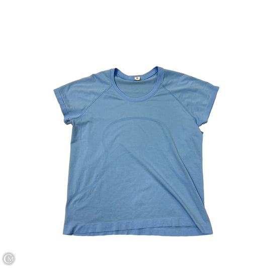 Athletic Top Short Sleeve By Lululemon In Blue, Size: 14