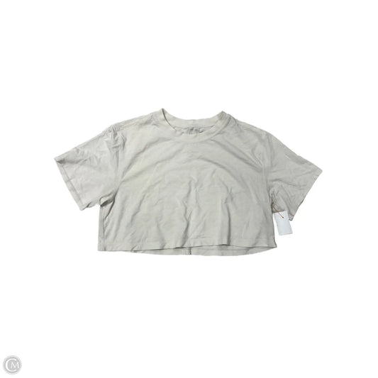 Athletic Top Short Sleeve By Lululemon In Cream, Size: S