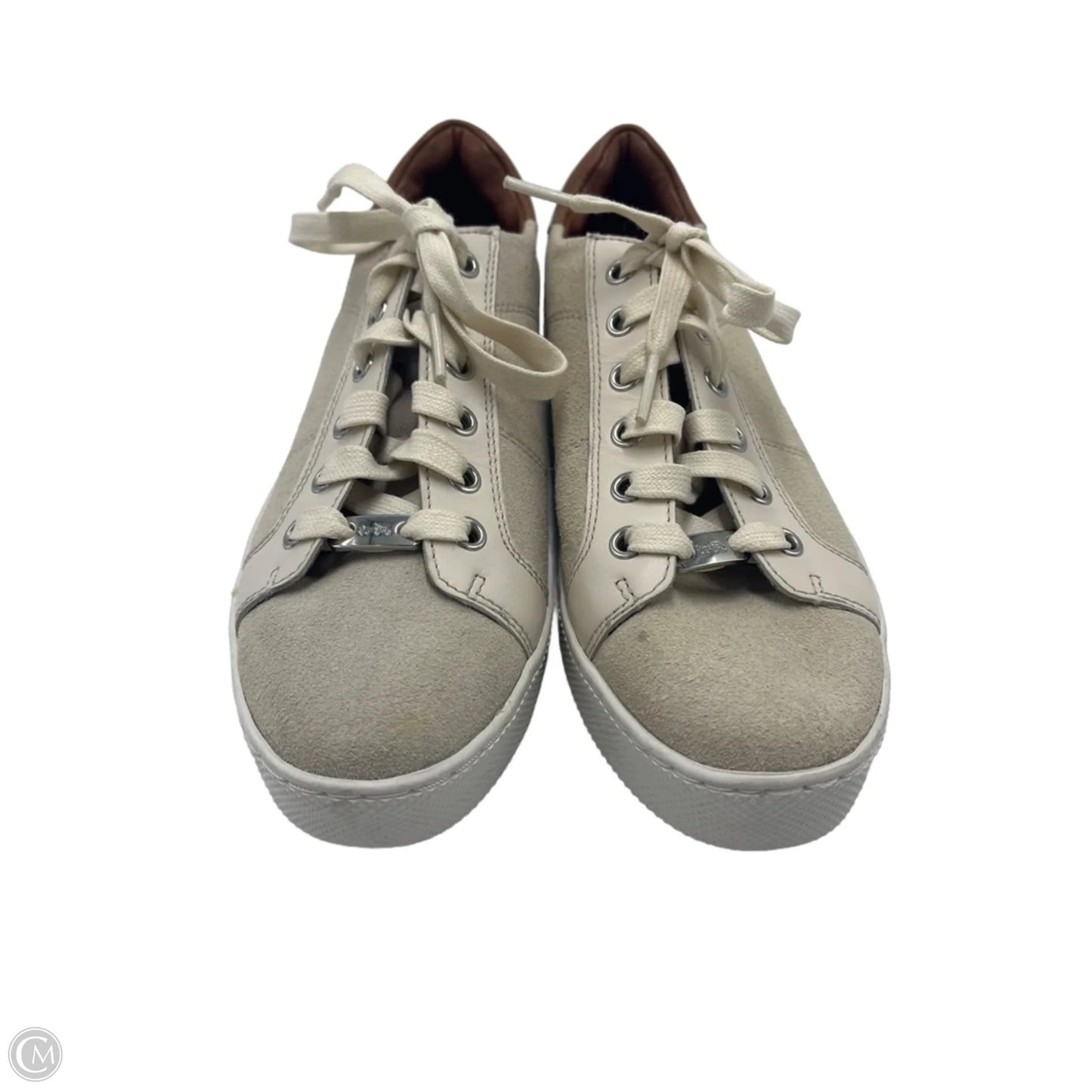 Shoes Designer By Coach In Cream & Tan, Size: 7.5
