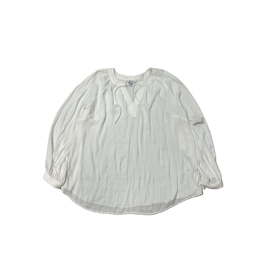 Top Long Sleeve By Nine West In White, Size: 1x