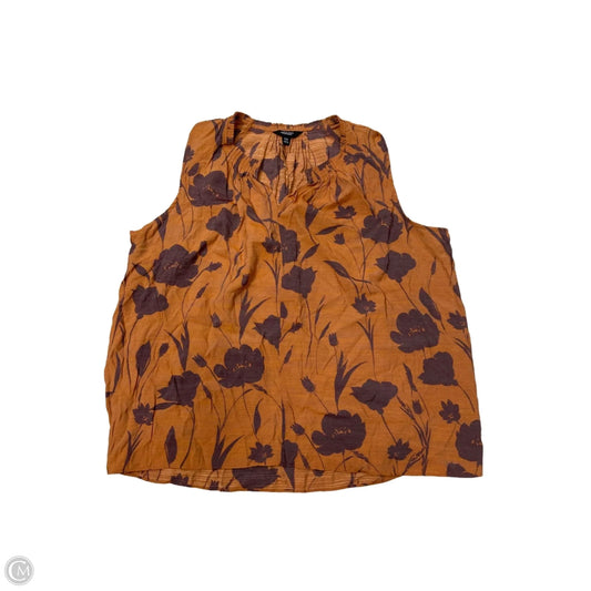 Top Sleeveless By Simply Vera In Orange, Size: Xxl