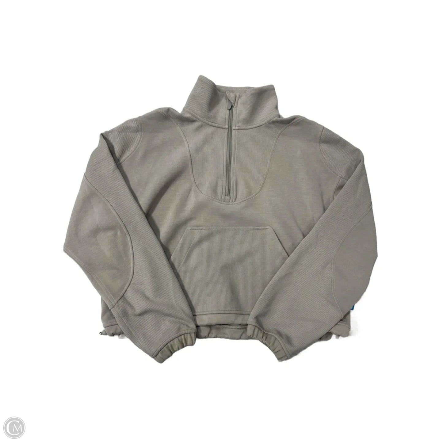 Athletic 1/2 Zip Top Jacket By Lululemon In Tan, Size: 8