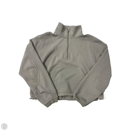 Athletic 1/2 Zip Top Jacket By Lululemon In Tan, Size: 8