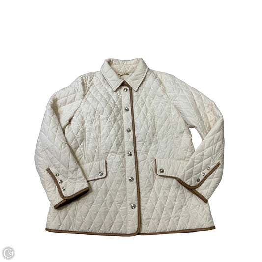 Coat Puffer & Quilted By Chicos In Cream, Size: L