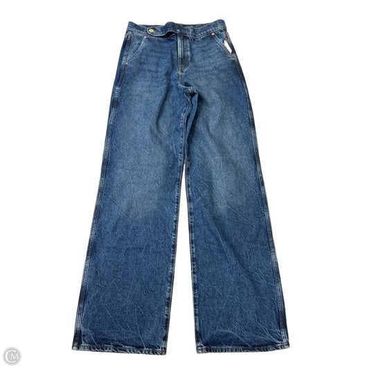 Jeans Wide Leg By Express In Blue Denim, Size: 8