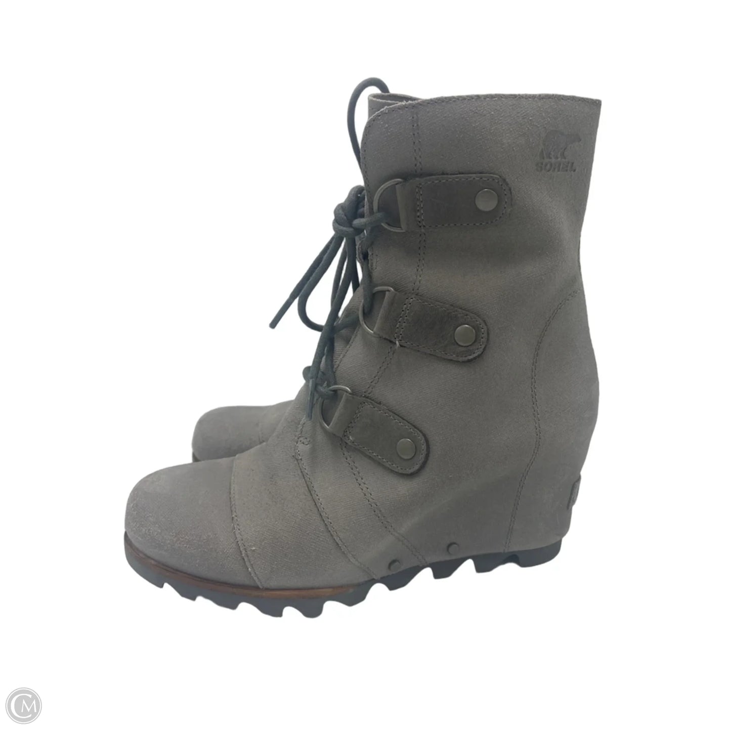 Boots Designer By Sorel In Grey, Size: 8.5