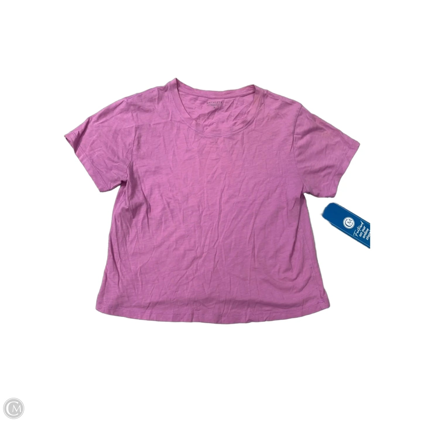 Top Short Sleeve Basic By Athleta In Pink, Size: M