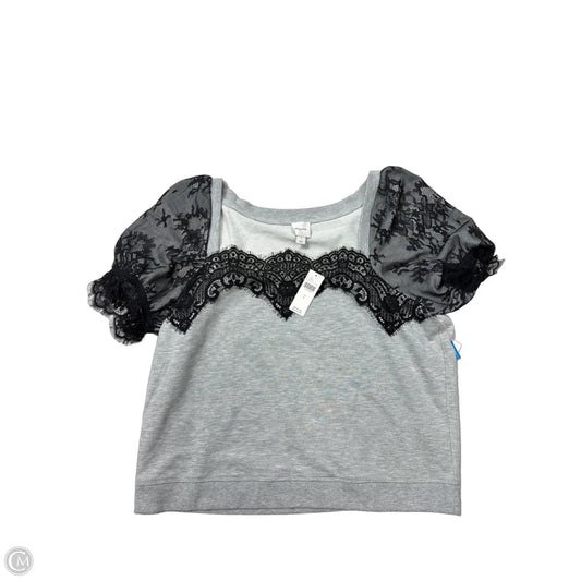 New! Top Short Sleeve By Maeve In Grey, Size: L