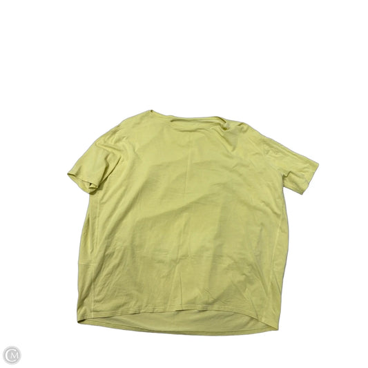 Athletic Top Short Sleeve By Lululemon In Yellow, Size: Xl