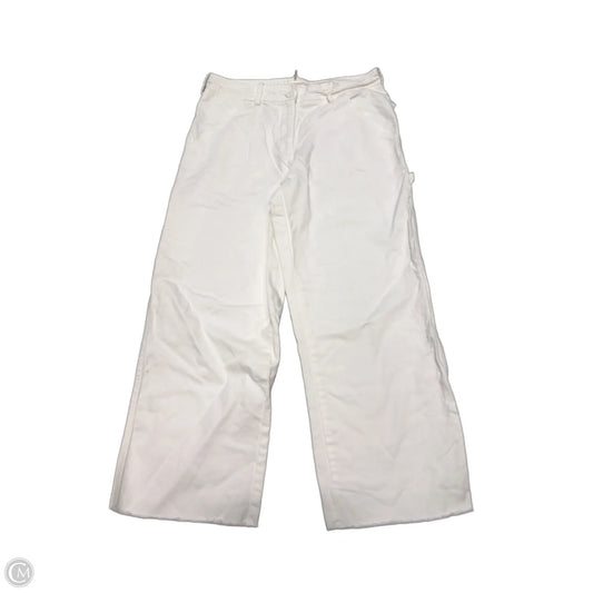 Jeans Boyfriend By Free People In White Denim, Size: 10