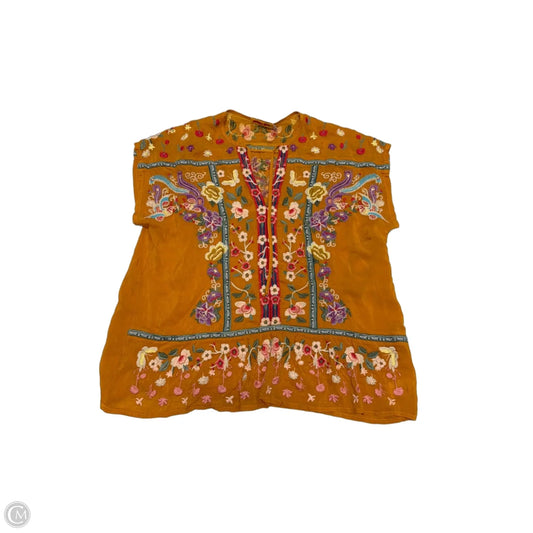 Top Short Sleeve By Johnny Was In Yellow, Size: S