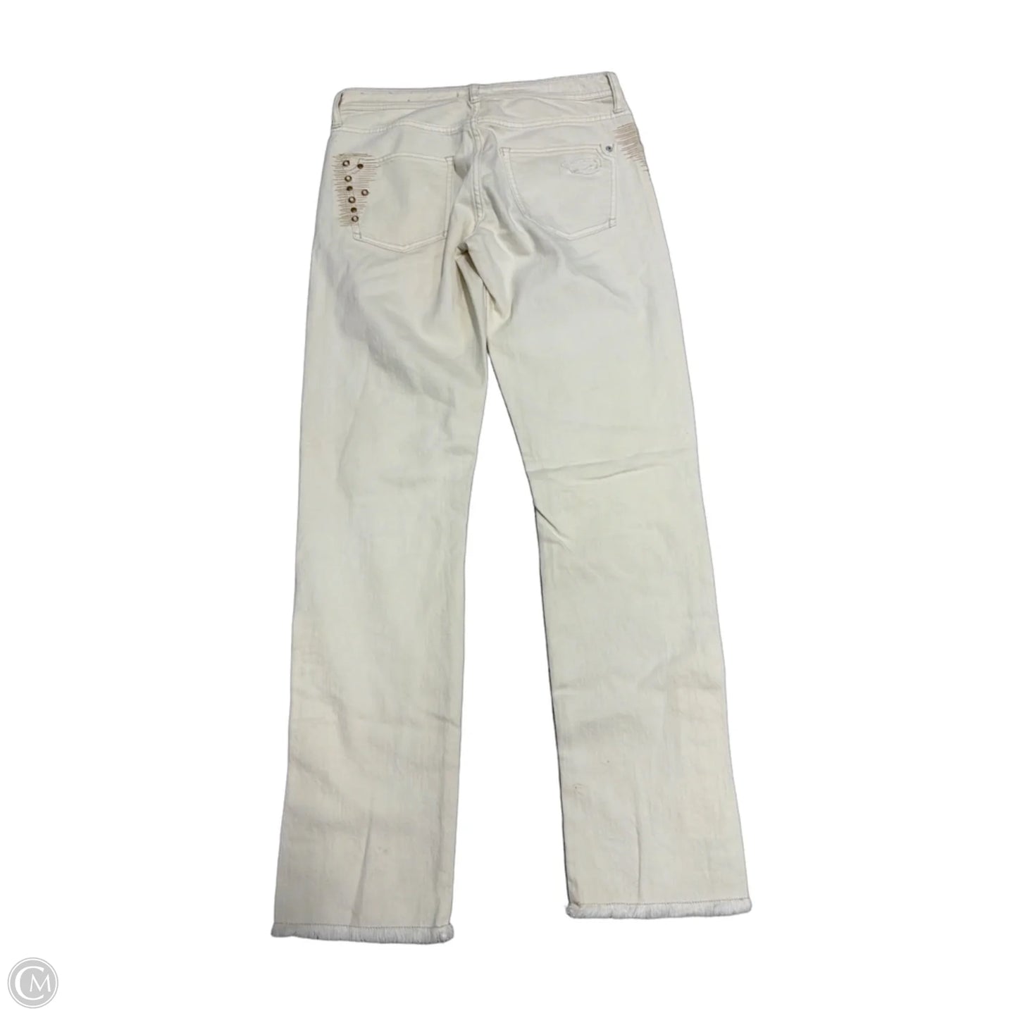 Jeans Straight By Pilcro In White Denim, Size: 4