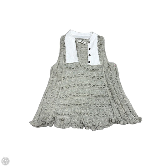 Top Sleeveless By Anthropologie In Grey, Size: S
