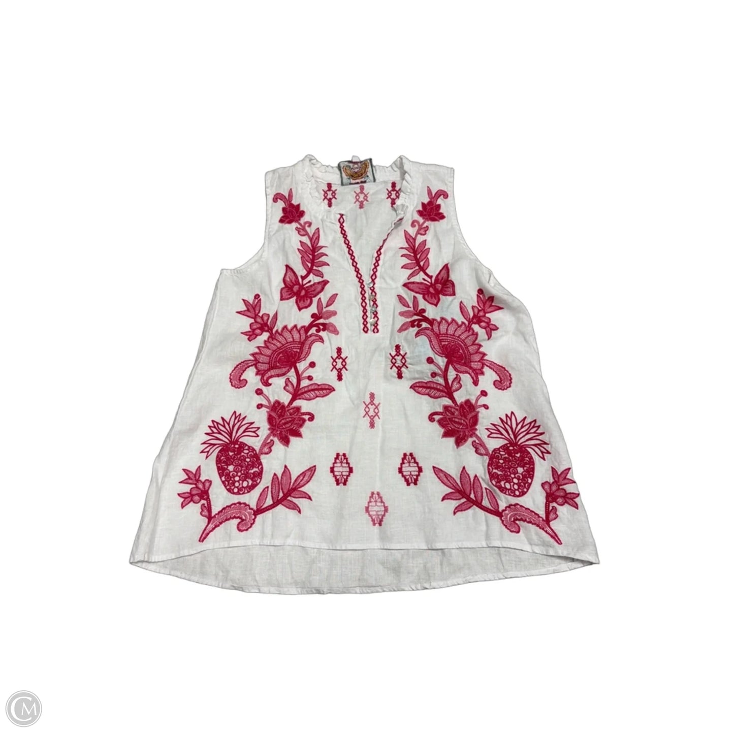Top Sleeveless By Johnny Was In White, Size: M