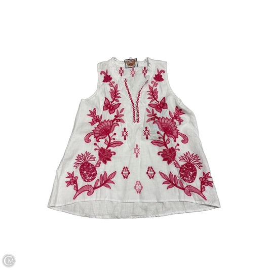 Top Sleeveless By Johnny Was In White, Size: M