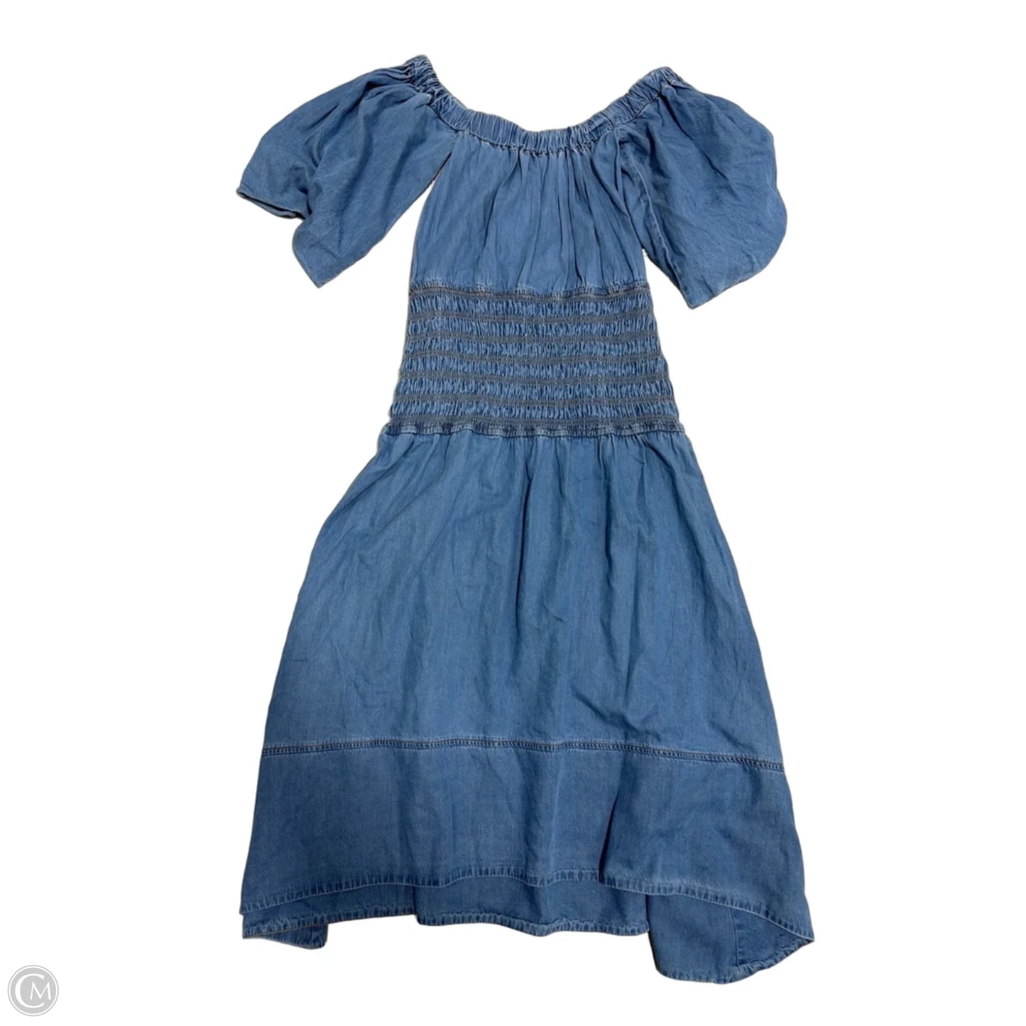 Dress Designer By Misa In Blue Denim, Size: M