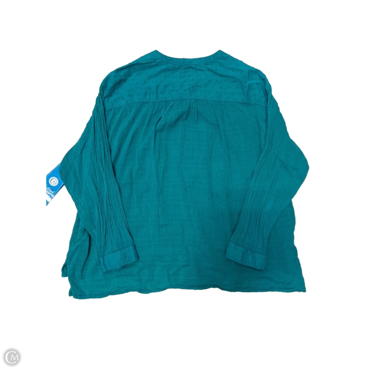 Top Long Sleeve By Anthropologie In Teal, Size: L