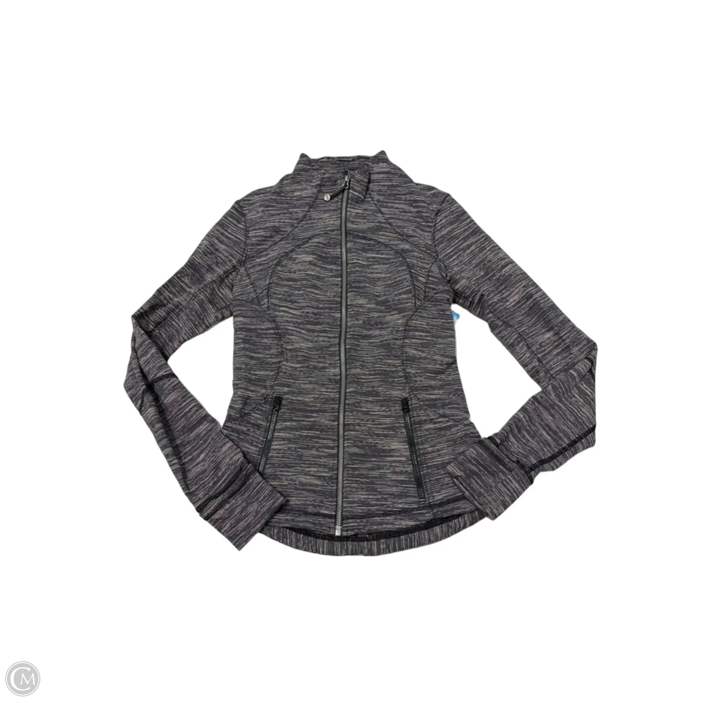 Athletic Jacket By Lululemon In Black, Size: 6