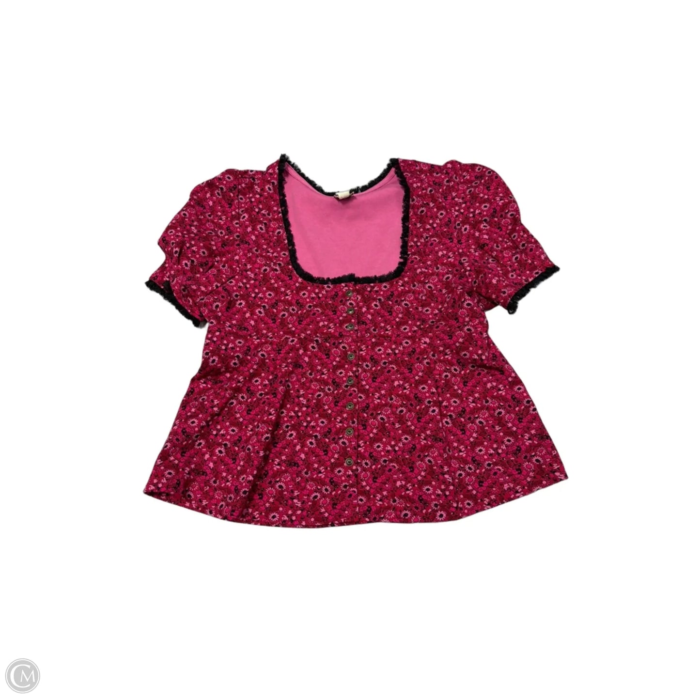 Top Short Sleeve By Maeve In Pink, Size: L