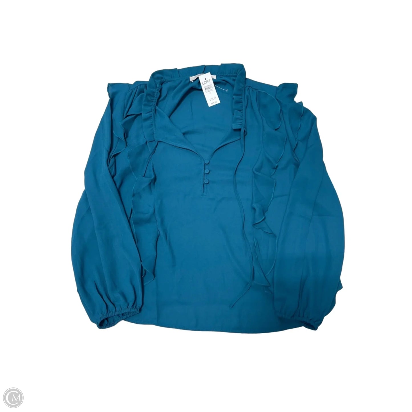 New! Top Long Sleeve By Loft In Teal, Size: M