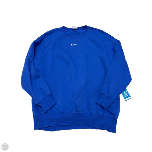 Sweatshirt Crewneck By Nike Apparel In Blue, Size: Xl