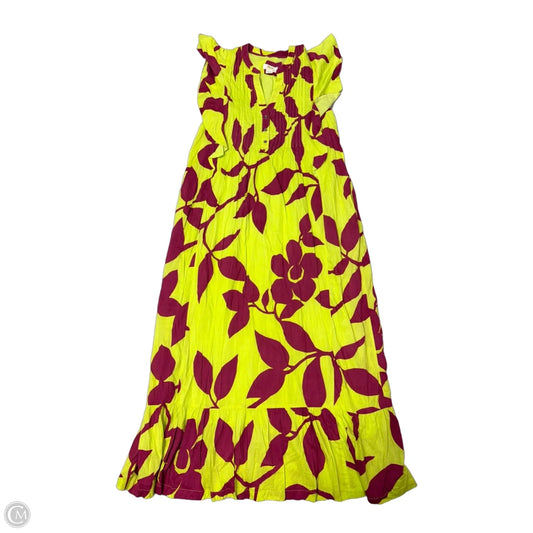 Dress Casual Maxi By Maeve In Green & Pink, Size: S