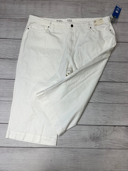 White Jeans Wide Leg Ana, Size 28