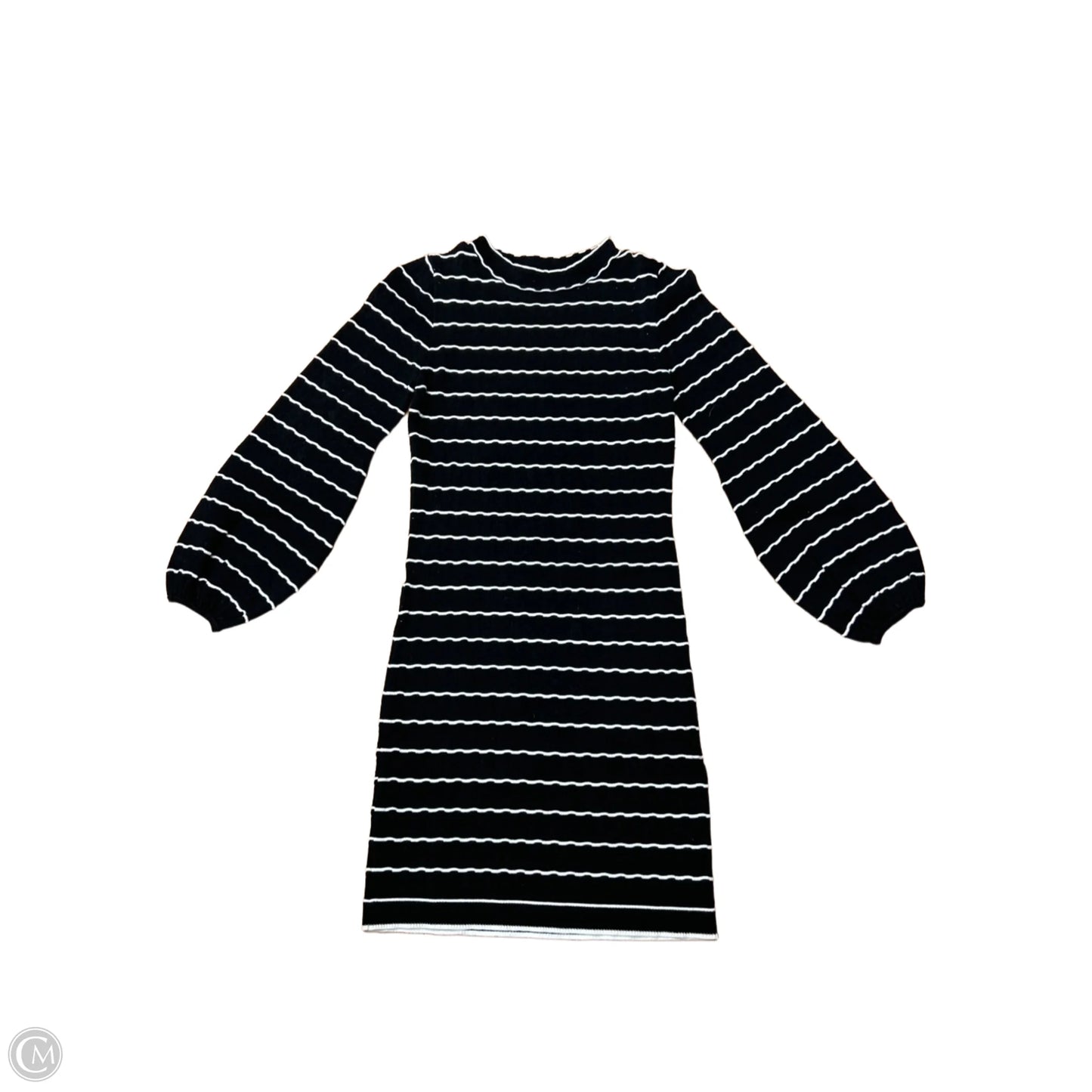 Dress Sweater By KITTENISH In Black White, Size: Xs