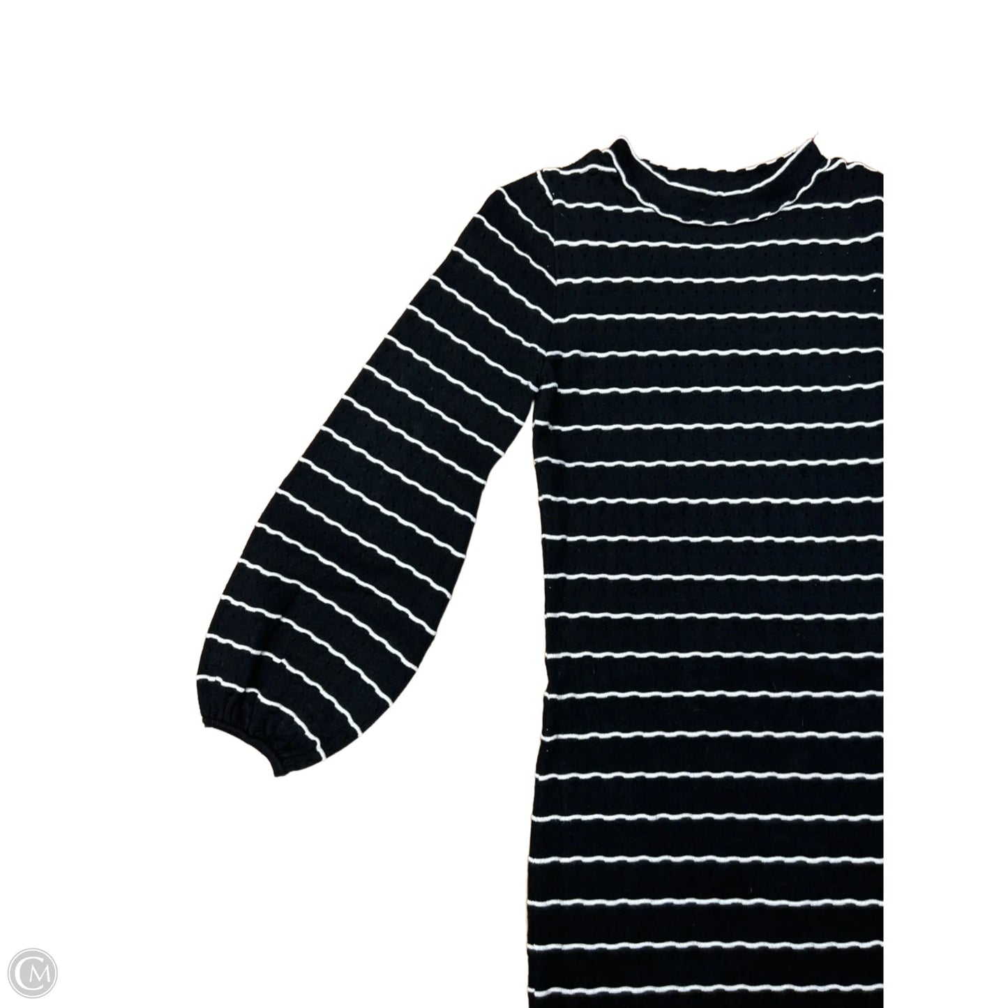 Dress Sweater By KITTENISH In Black White, Size: Xs
