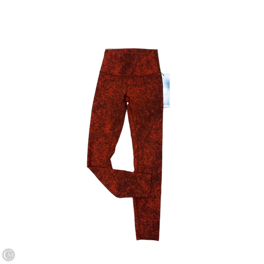 Athletic Leggings By Lululemon In Red, Size: 2