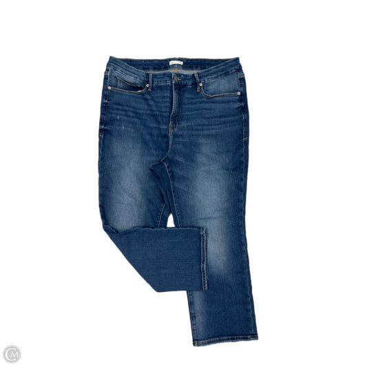Jeans Wide Leg By Good American In Blue Denim, Size: 18