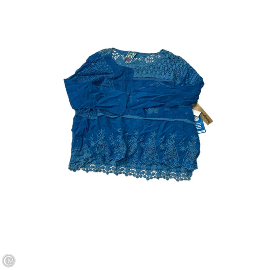 Top Long Sleeve Designer By Johnny Was In Blue, Size: M