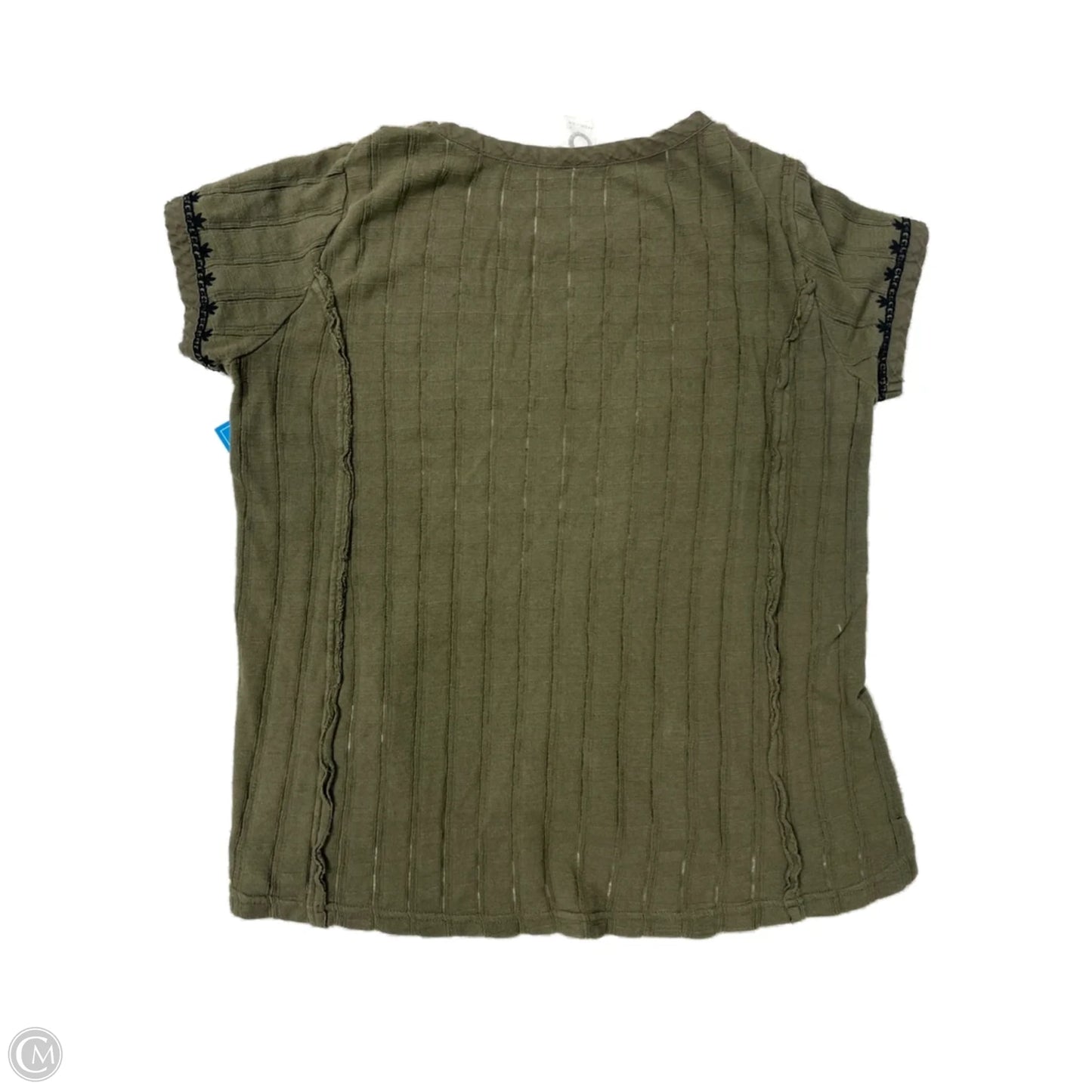 Top Short Sleeve By Anthropologie In Green, Size: S