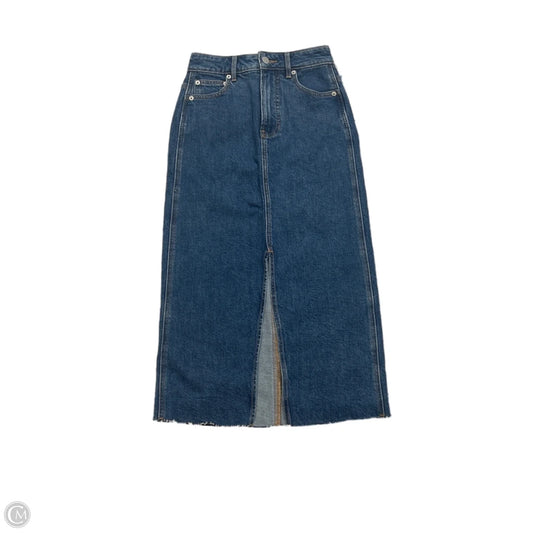 New! Skirt Designer By Veronica Beard In Blue Denim, Size: 0