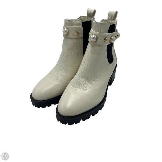 Boots Designer By Karl Lagerfeld In White, Size: 8