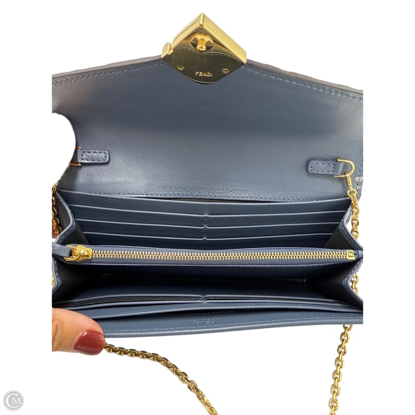 Fendi FF Diamonds Continental Luxury Wallet On A Chain