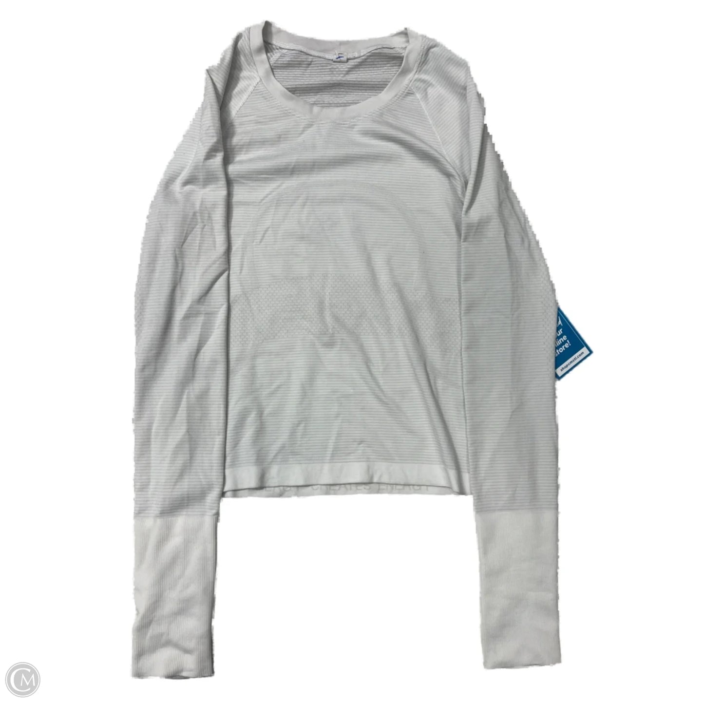 Athletic Top Long Sleeve Collar By Lululemon In White, Size: 6