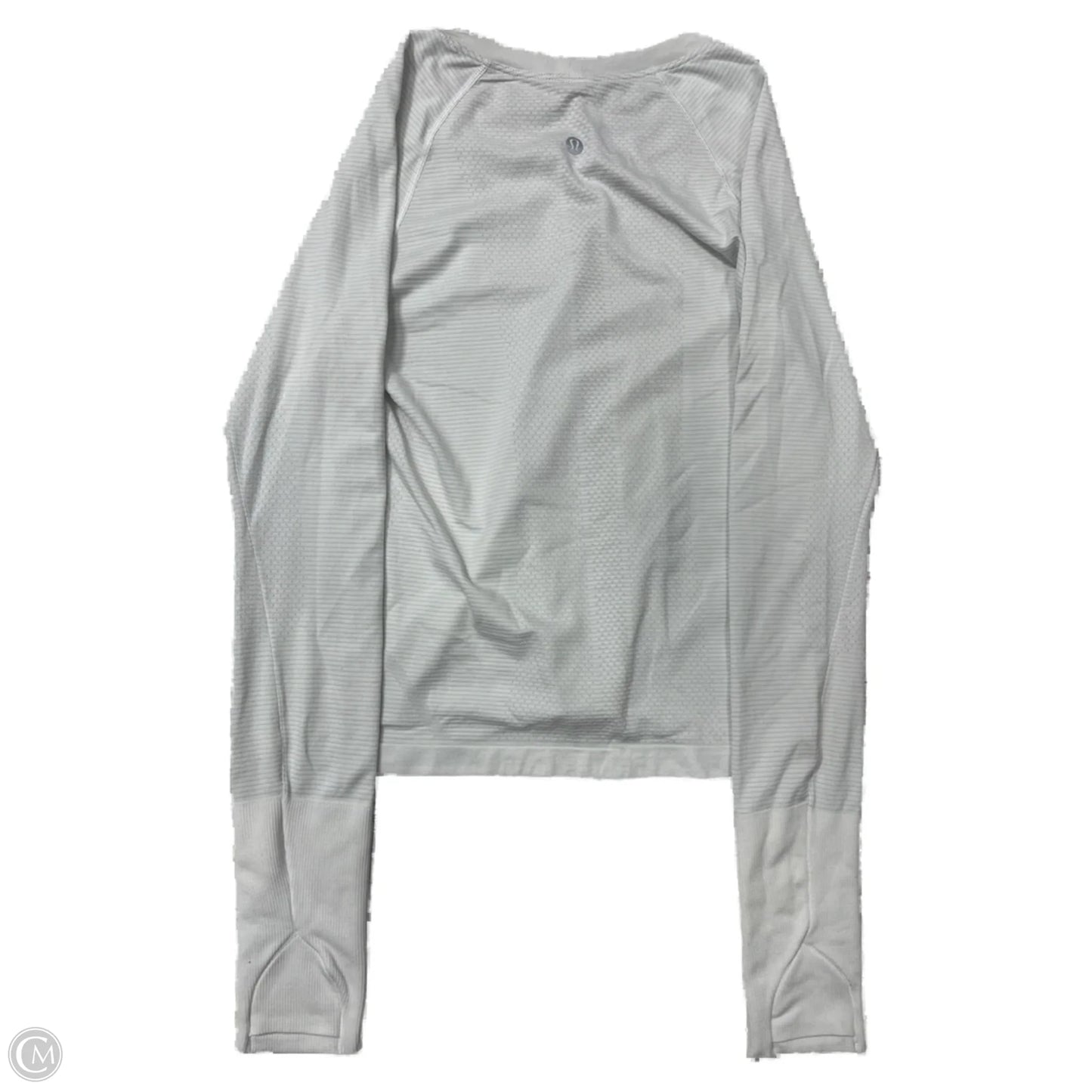 Athletic Top Long Sleeve Collar By Lululemon In White, Size: 6