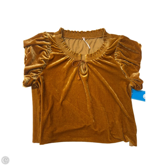 Top Short Sleeve By Free People In Orange, Size: L