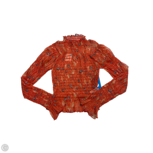 Top Long Sleeve By Free People In Orange, Size: Xs