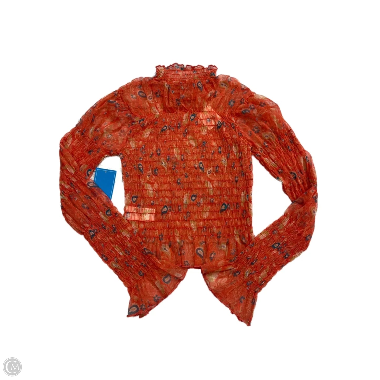 Top Long Sleeve By Free People In Orange, Size: Xs